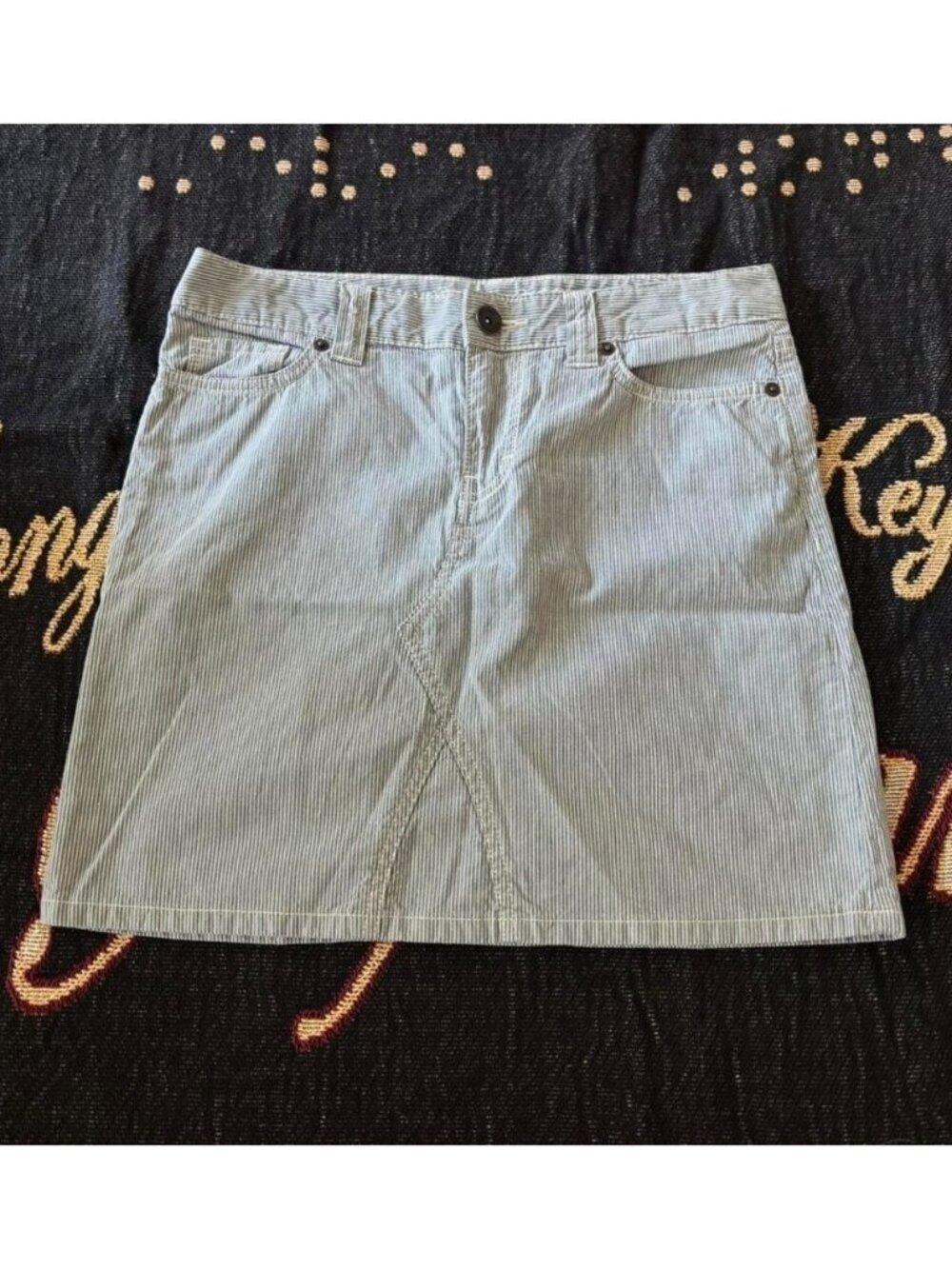 Striped Tommy Hilfiger Denim Mini Skirt -Size 4